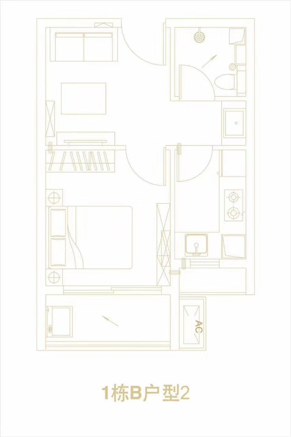 1房1厅1卫 