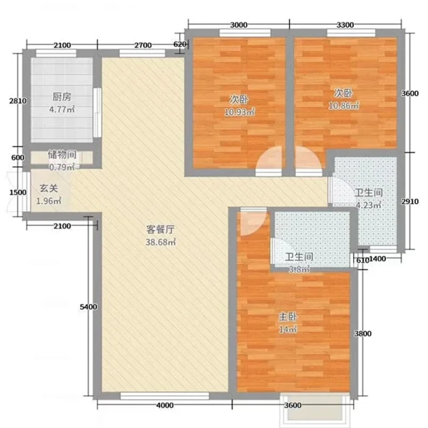 三房二厅